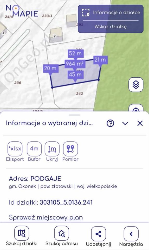 Działka budowlana Podgaje, ul. Leśna. Zdjęcie 3