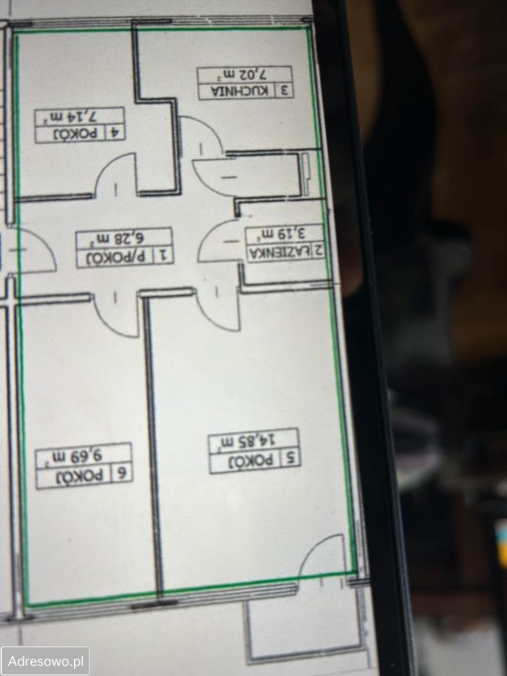 Mieszkanie 3-pokojowe Ostrołęka, ul. 11 Listopada. Zdjęcie 2