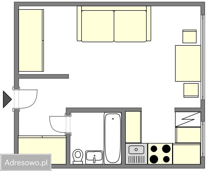 Mieszkanie 1-pokojowe Warszawa Praga-Południe, al. Jerzego Waszyngtona. Zdjęcie 3