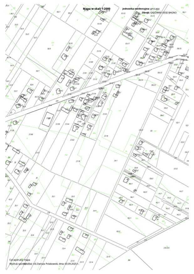 Działka budowlana Łapy Osse, ul. Sokołowska. Zdjęcie 2