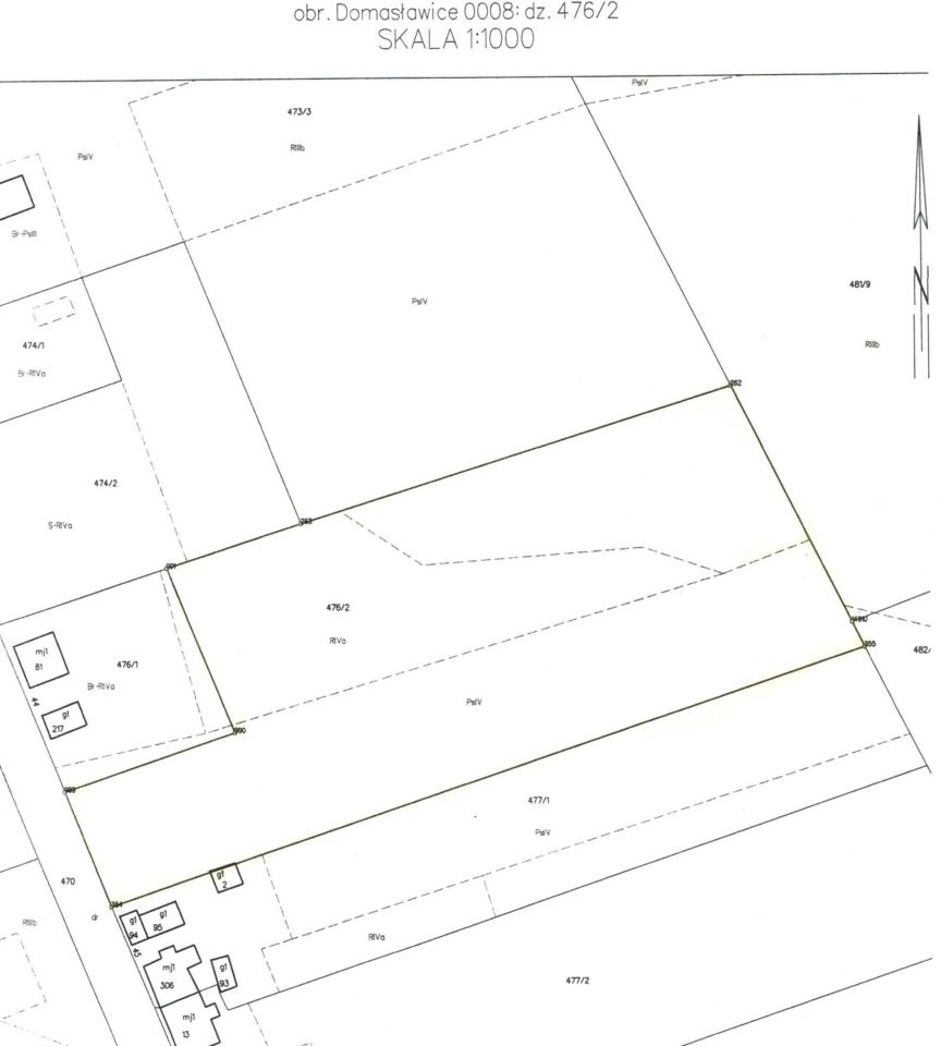 Działka rolno-budowlana Domasławice. Zdjęcie 2