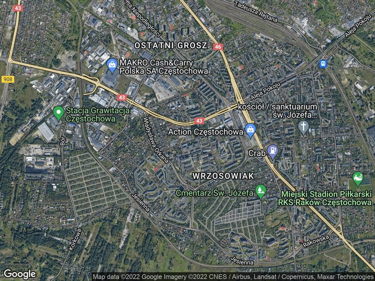 Garaż/miejsce parkingowe Częstochowa Wrzosowiak, ul. Gajowa