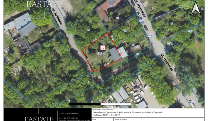 Działka inwestycyjna Warszawa Targówek, ul. Szklana