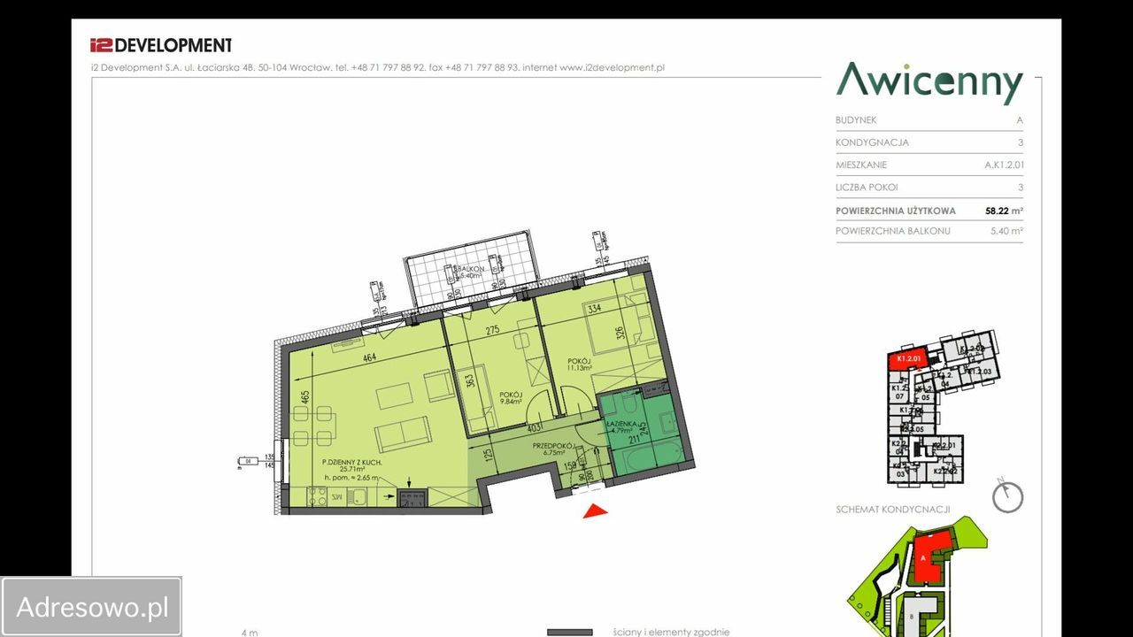 Mieszkanie 3-pokojowe Wrocław Fabryczna, ul. Ibn Siny Awicenny. Zdjęcie 20