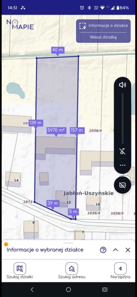 Działka budowlana Jabłoń-Uszyńskie. Zdjęcie 2