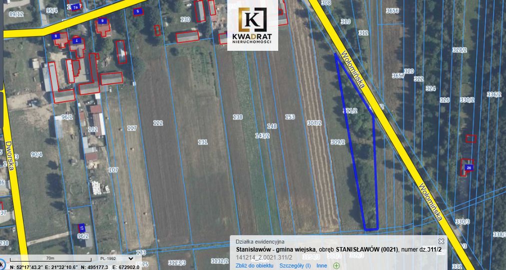 Działka budowlana Stanisławów, ul. Wołomińska. Zdjęcie 2