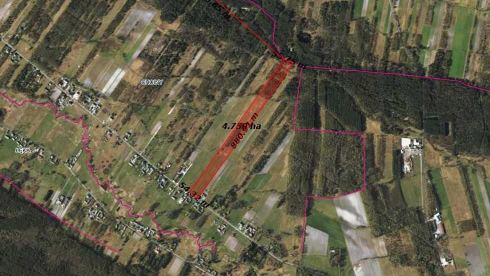 Działka budowlana Choiny