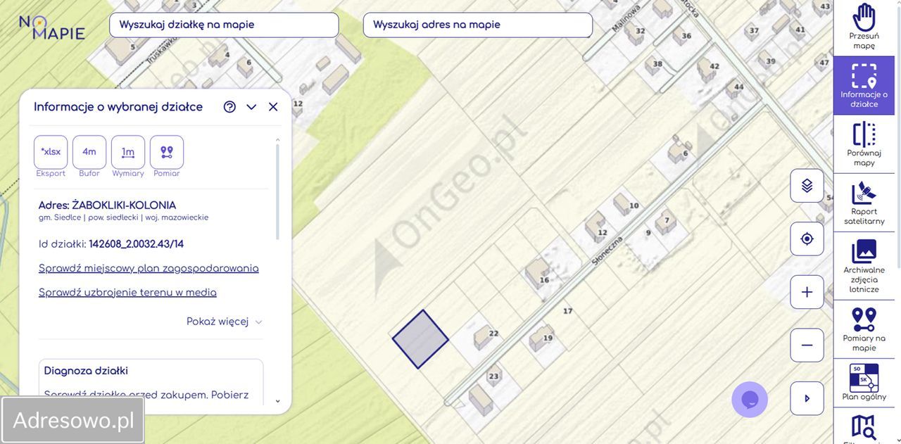 Działka budowlana Żabokliki-Kolonia