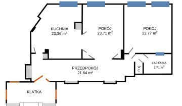 Mieszkanie 2-pokojowe Warszawa Śródmieście, ul. Jasna