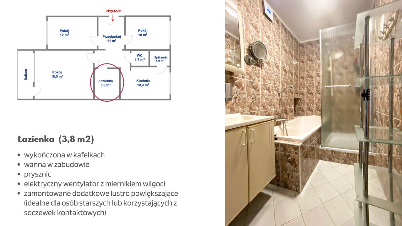 Mieszkanie 3-pokojowe Toruń Jakubskie Przedmieście, ul. Konopackich. Zdjęcie 8