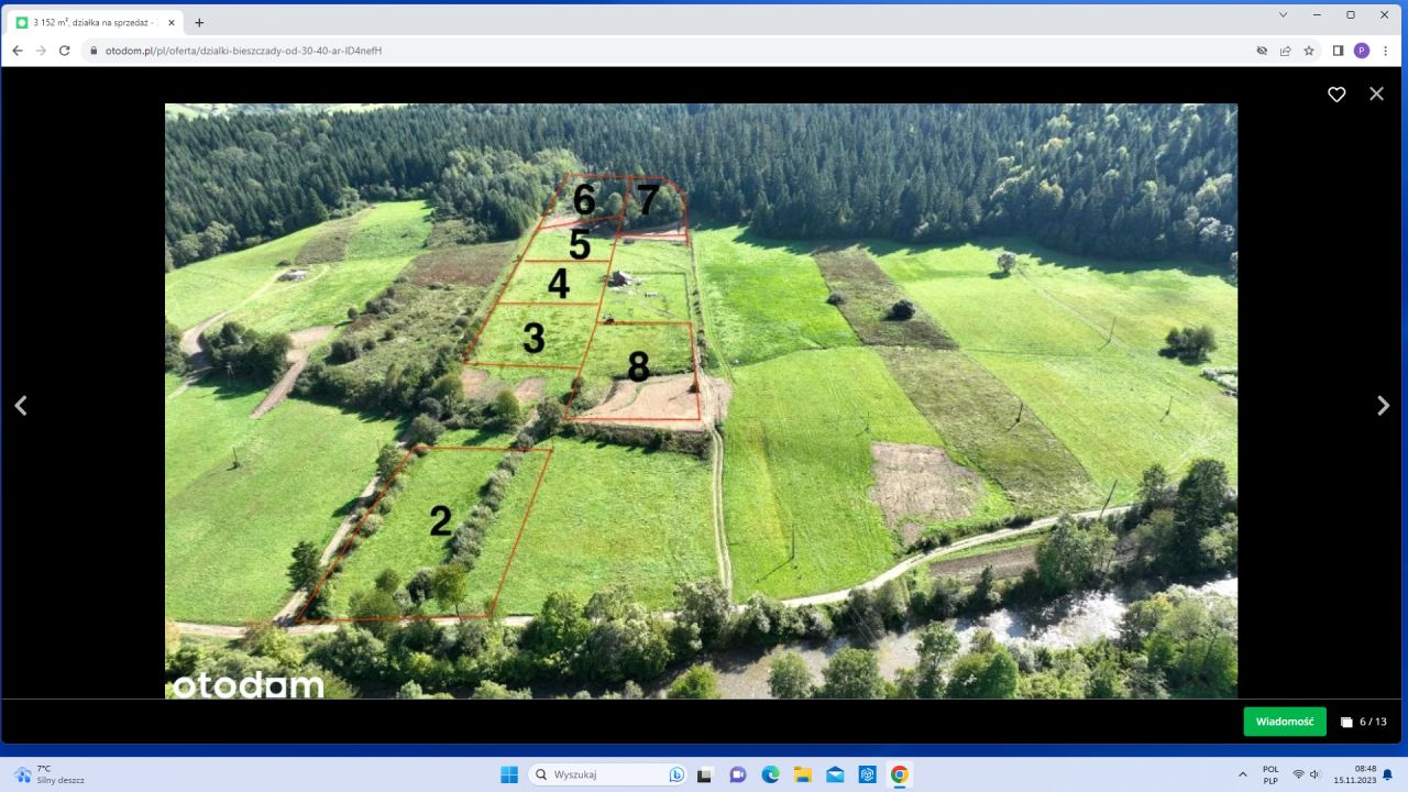 Działka budowlana Zahoczewie Podskała. Zdjęcie 6