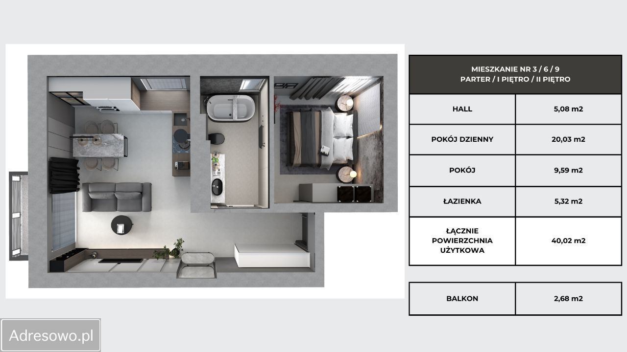 Mieszkanie 2-pokojowe Bielsko-Biała Komorowice Śląskie. Zdjęcie 9