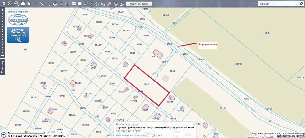 Działka budowlana Sikorzyno, ul. Szczęśliwa