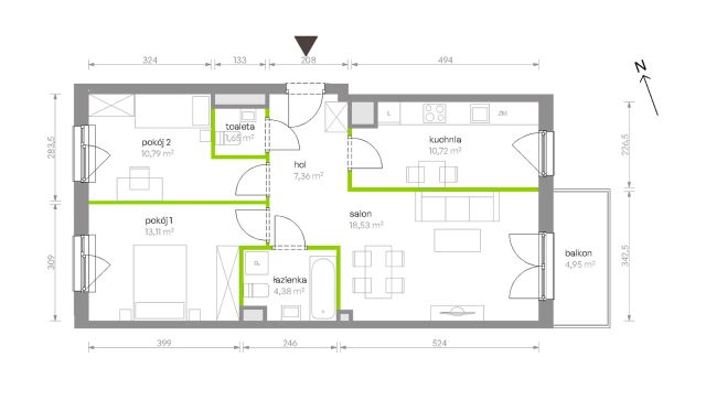 Mieszkanie 3-pokojowe Warszawa Chrzanów, ul. Szeligowska. Zdjęcie 8