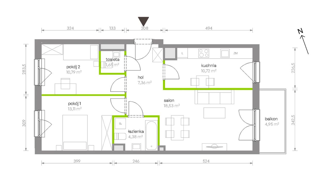 Mieszkanie 3-pokojowe Warszawa Chrzanów, ul. Szeligowska. Zdjęcie 8