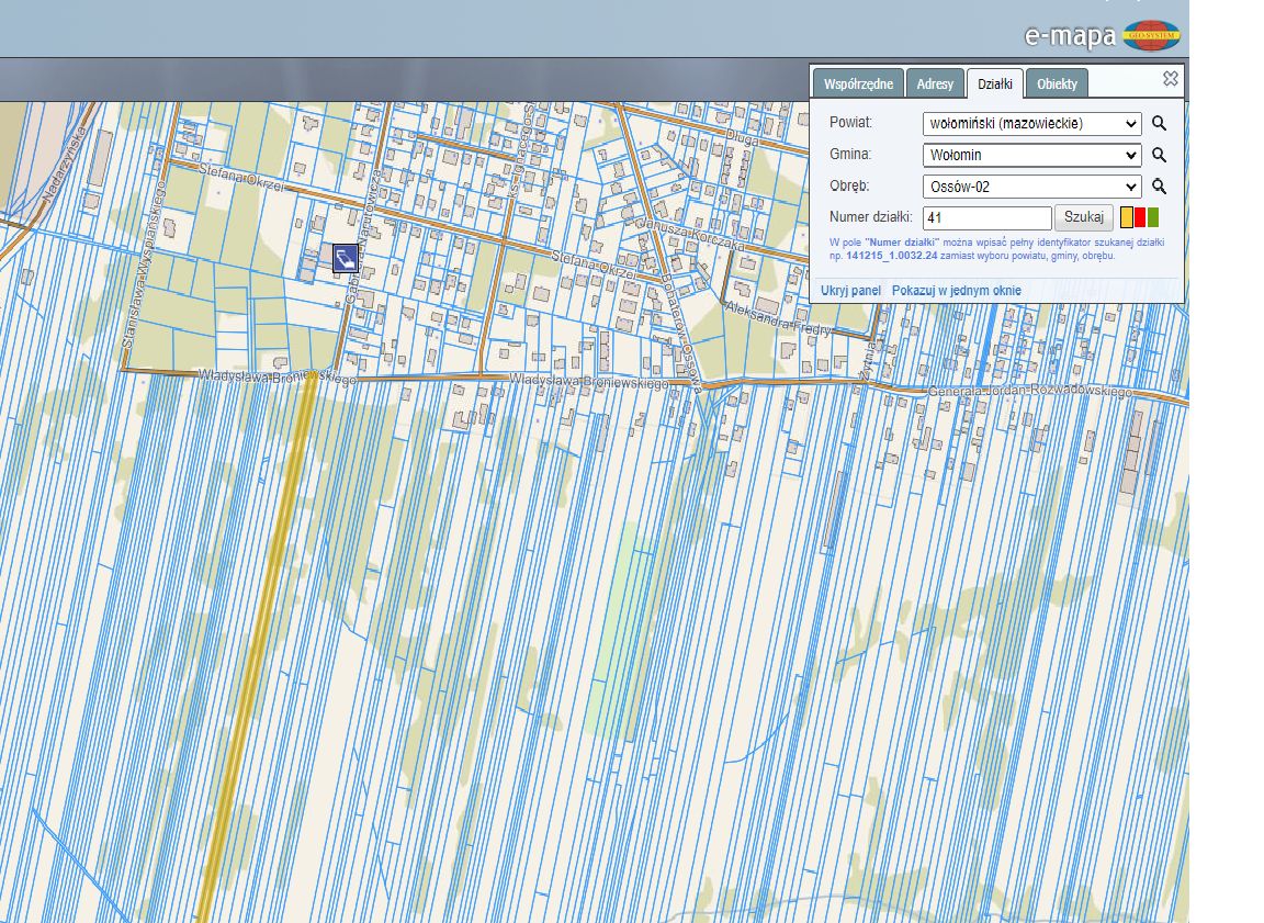 Działka rolna Ossów, ul. Matarewicza