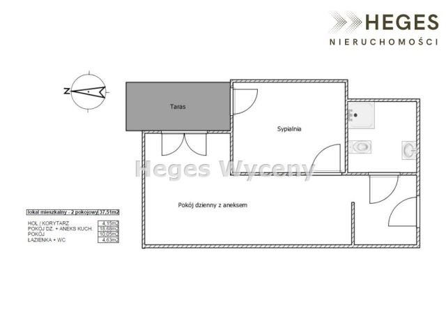 Mieszkanie 2-pokojowe Legnica. Zdjęcie 8