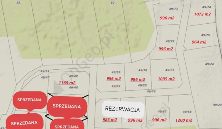Działka budowlana Glincz Nowy Glińcz, ul. Słoneczna