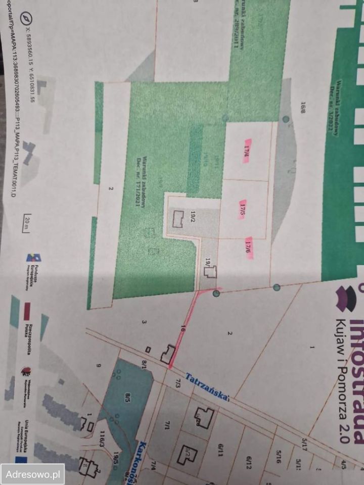 Działka rolno-budowlana Bydgoszcz Fordon, ul. Karkonoska/ Tatrzańska. Zdjęcie 2