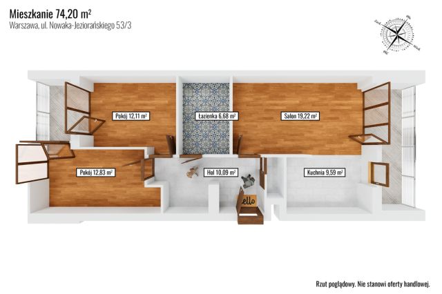Mieszkanie 3-pokojowe Warszawa Praga-Południe, ul. Jana Nowaka-Jeziorańskiego. Zdjęcie 15
