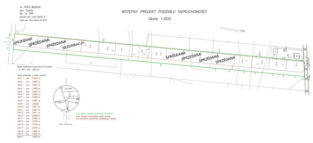 Działka budowlana Stare Modzele. Zdjęcie 1