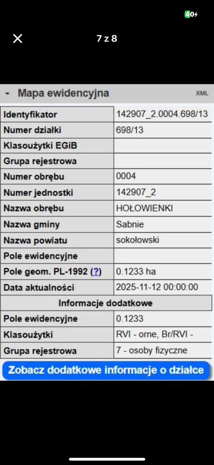 Działka budowlana Hołowienki. Zdjęcie 6