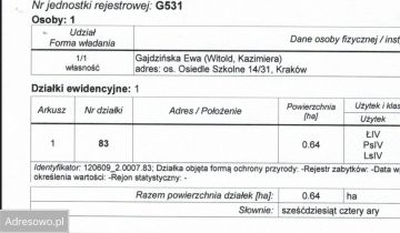 Działka Libertów, ul. Jana Pawła II