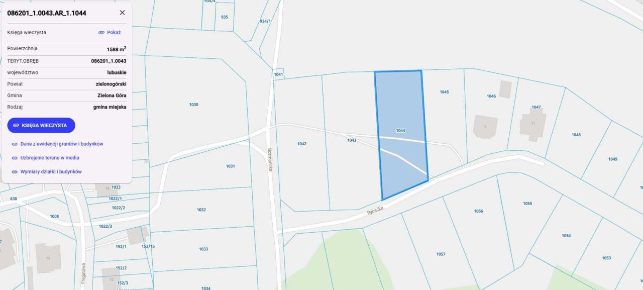 Działka budowlana Zielona Góra Stary Kisielin, ul. Żeglarska. Zdjęcie 3