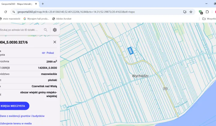 Działka rolna Wychódźc