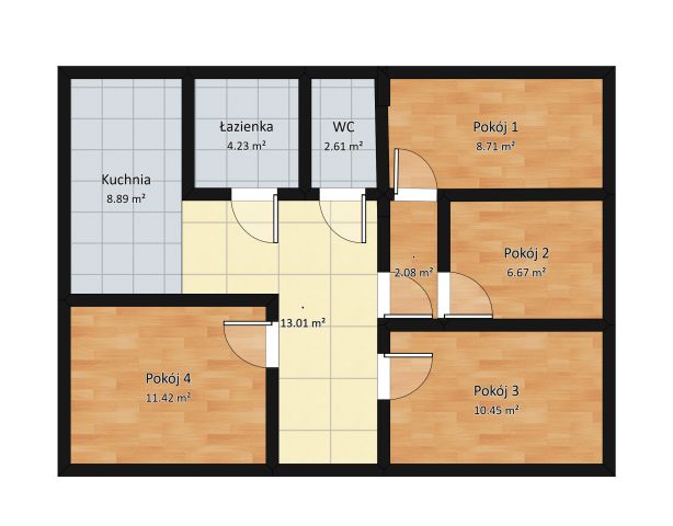 Mieszkanie 4-pokojowe Wrocław Różanka, ul. Bezpieczna. Zdjęcie 1