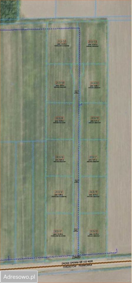 Działka budowlana Chrząstów. Zdjęcie 2