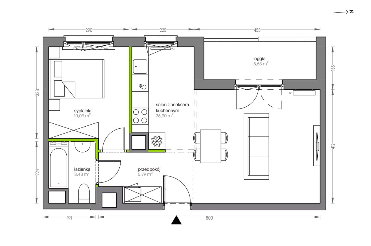 Mieszkanie 2-pokojowe Kraków Płaszów, ul. Myśliwska. Zdjęcie 25