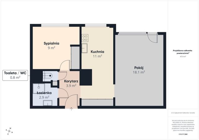 Mieszkanie 2-pokojowe Będzin Warpie, ul. gen. Władysława Andersa. Zdjęcie 18