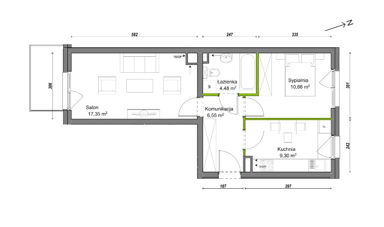 Mieszkanie 2-pokojowe Wrocław Ołtaszyn, ul. Orawska. Zdjęcie 8