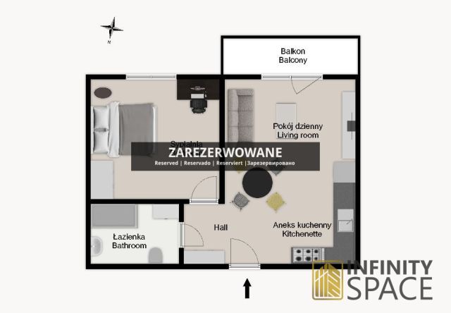 Mieszkanie 2-pokojowe Warszawa Mokotów, ul. Ludwika Idzikowskiego. Zdjęcie 17