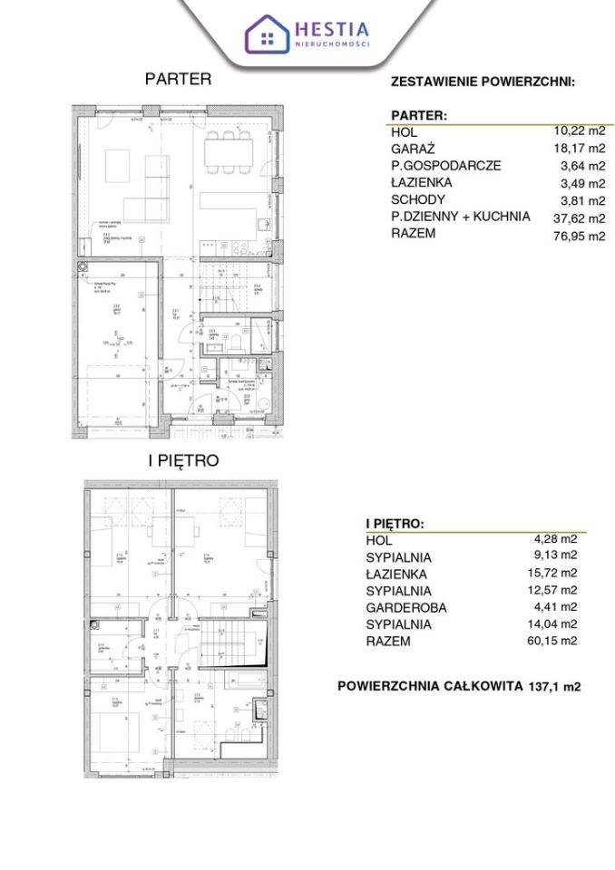 bliźniak, 4 pokoje Dobra