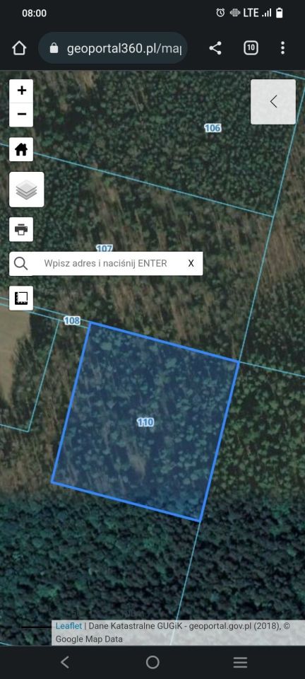 Działka leśna Jezierzysk. Zdjęcie 1