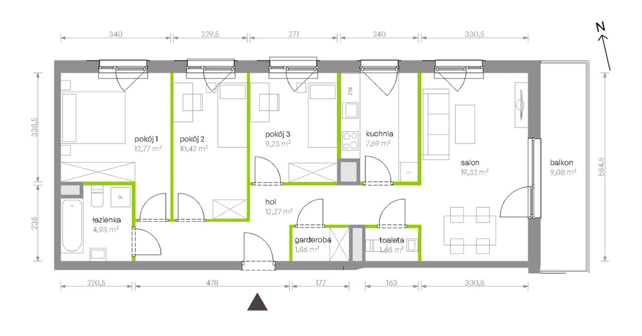 Mieszkanie 4-pokojowe Warszawa Chrzanów, ul. Szeligowska. Zdjęcie 8