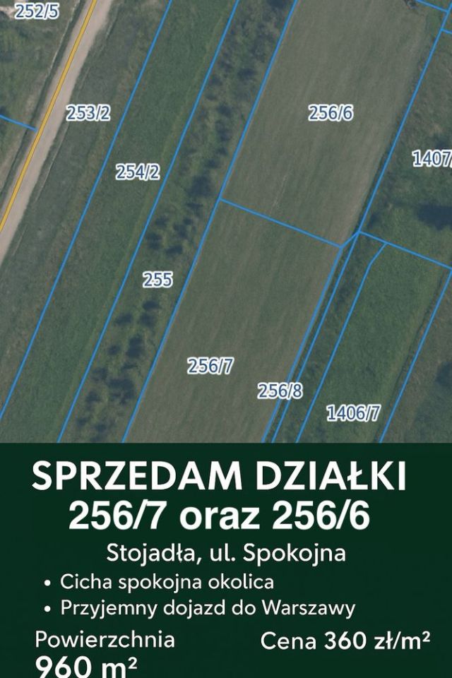 Działka rolno-budowlana Stojadła, ul. Spokojna. Zdjęcie 4