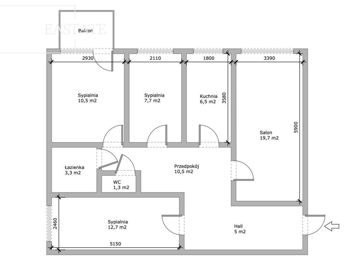 Mieszkanie 4-pokojowe Warszawa Mokotów, ul. Łukowa. Zdjęcie 3