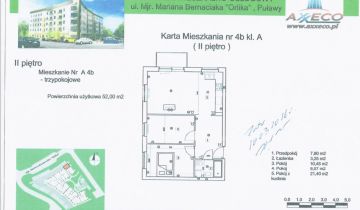 Mieszkanie 3-pokojowe Puławy, ul. mjr. Mariana Bernaciaka "Orlika"