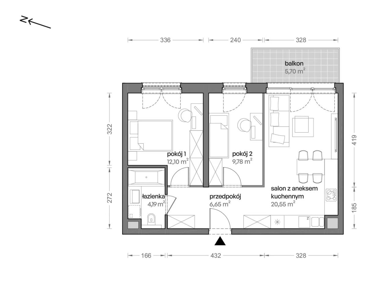 Mieszkanie 3-pokojowe Katowice Brynów, ul. Ceglana. Zdjęcie 7