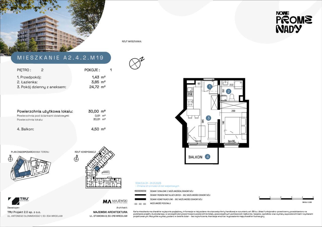 Mieszkanie 1-pokojowe Wrocław Psie Pole, ul. Jana Czochralskiego. Zdjęcie 15