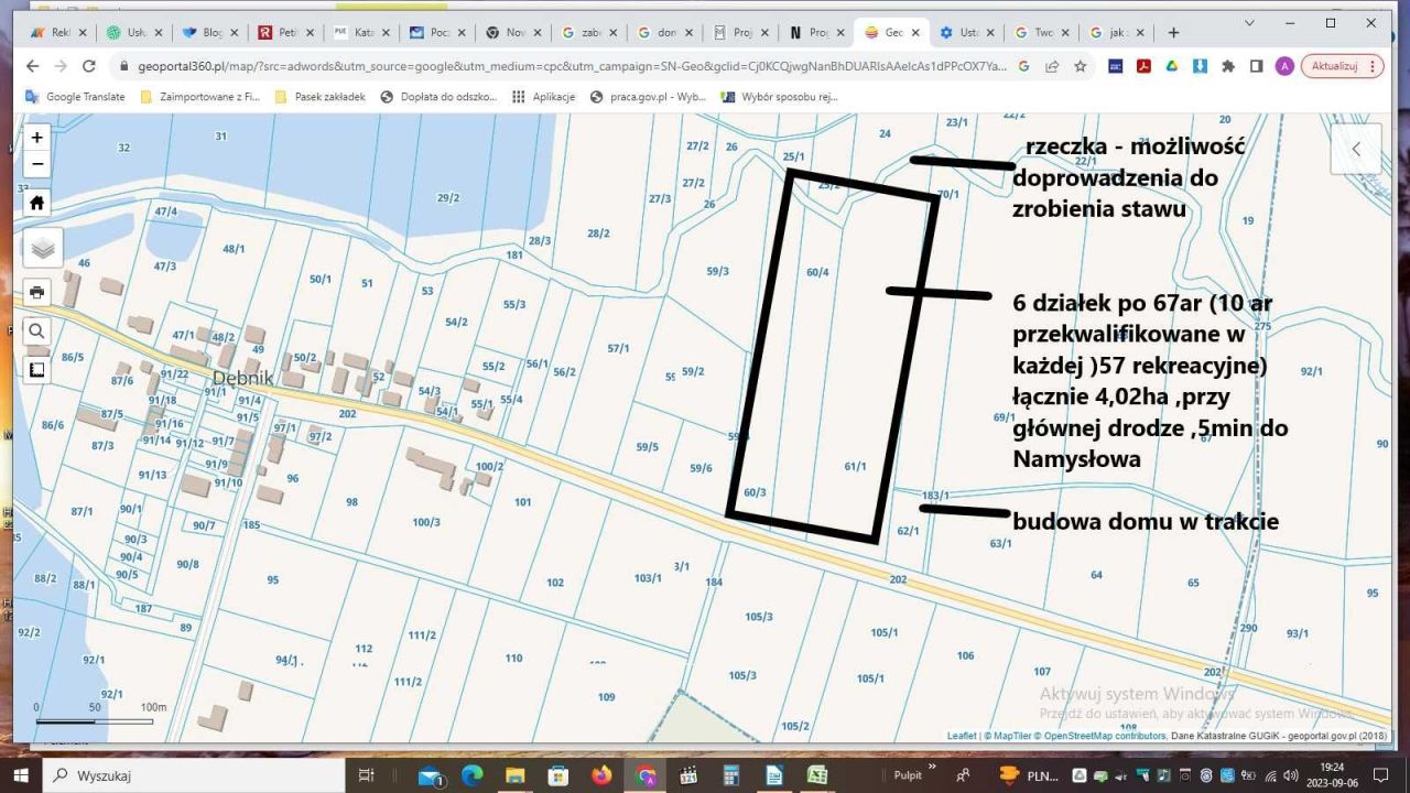 Działka budowlana Dębnik. Zdjęcie 2