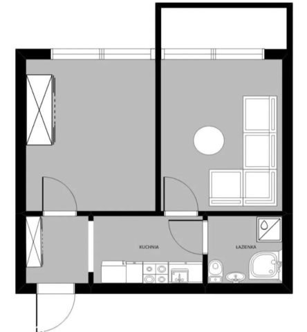 Mieszkanie 1-pokojowe Wrocław Krzyki, ul. Lubuska. Zdjęcie 20