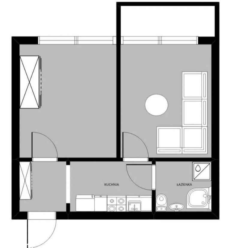Mieszkanie 1-pokojowe Wrocław Krzyki, ul. Lubuska. Zdjęcie 20