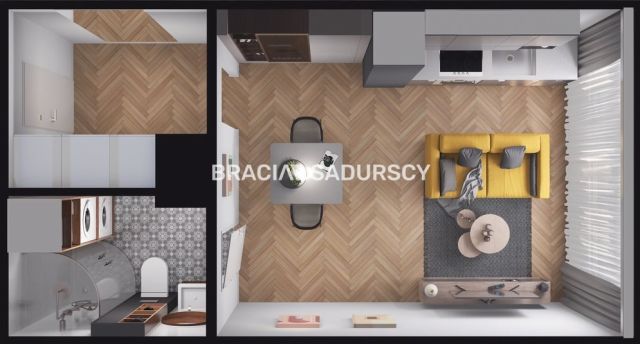 Mieszkanie 1-pokojowe Kraków Prądnik Biały, ul. Ludomira Różyckiego. Zdjęcie 15