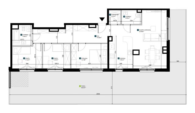 Mieszkanie 4-pokojowe Wrocław Krzyki, ul. Świeradowska. Zdjęcie 5