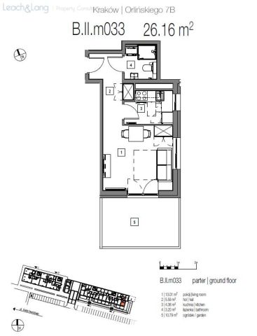 Mieszkanie 1-pokojowe Kraków Czyżyny, ul. Bolesława Orlińskiego. Zdjęcie 8