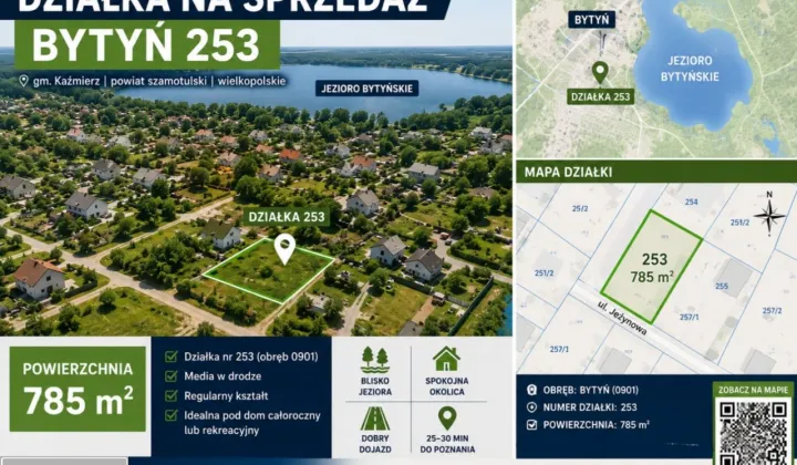 Działka budowlana Bytyń, ul. Kapitańska